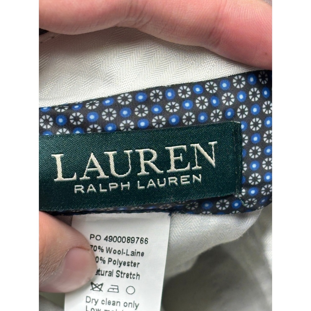 Lauren Ralph Lauren Mens Gray Pinstripe Wool Blend Dress Pants 38W x 32L - Picture 3 of 10